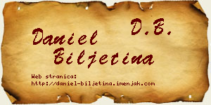Daniel Biljetina vizit kartica